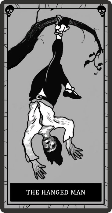 the hanged man tarotové karty phasmophobia
